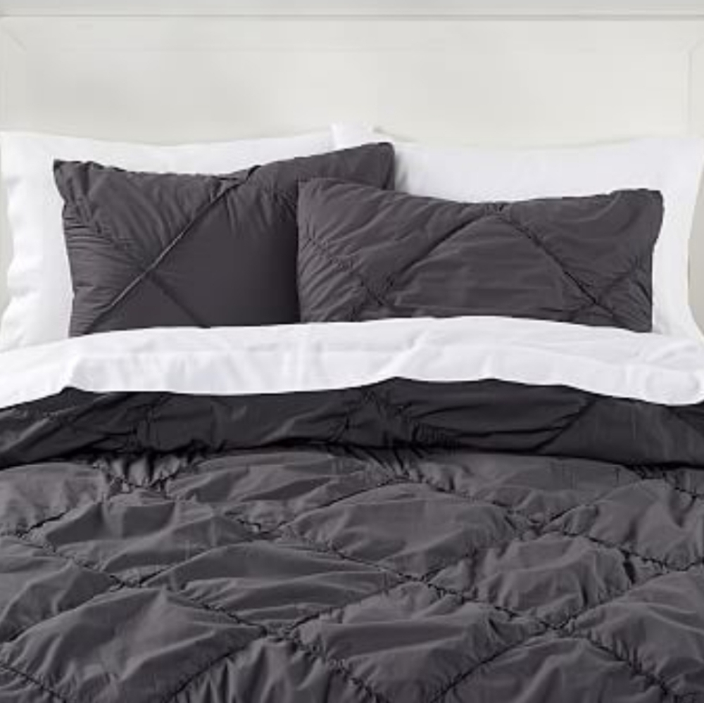 PBTeen Diamond Dream Duvet Cover Slate Grey Twin